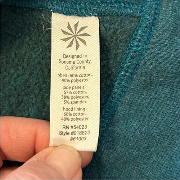 Athleta green long sleeve jacket with hood size S - Picture 3 of 7